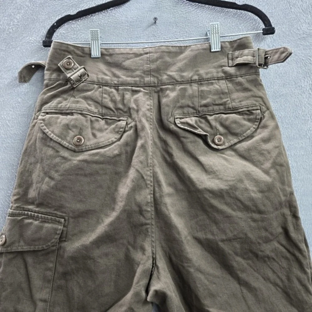 Banana Republic Women Pants 4 Brown Cotton Linen Cargo 30